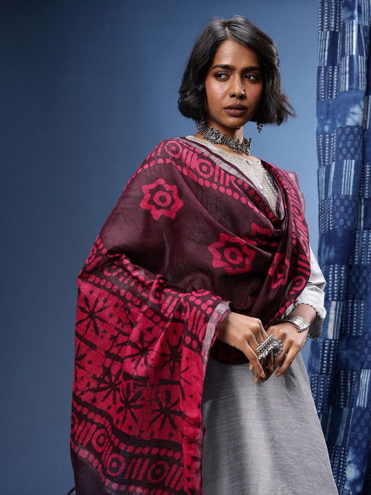 Taavi Batik Pure Cotton Dupatta