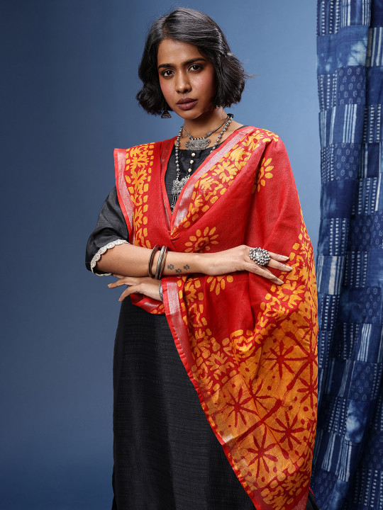 Taavi Batik Pure Cotton Dupatta