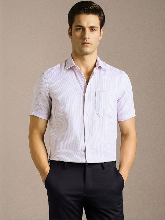 Louis Philippe Men Striped Formal Shirt