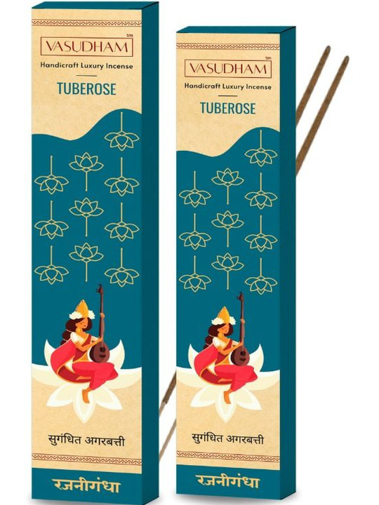 VASUDHAM 2Pcs Brown Eco-Friendly 100%-Natural Incense Sticks