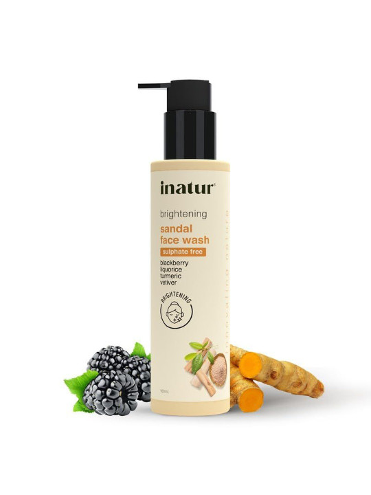 Inatur Sandal Face Wash For Brightening & Tan Removal - 100 ml