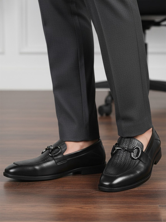 Alberto Torresi Men Textured Formal Loafers