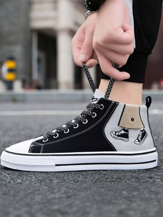 Lejano Men Colourblocked High-Top Sneakers