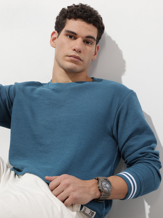 Roadster The Life Co. Textured Sweatshirt
