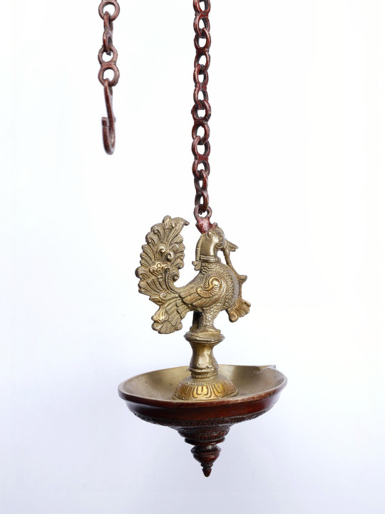 Exotic India Textured Wall Hanging Diya Pooja Esstentials