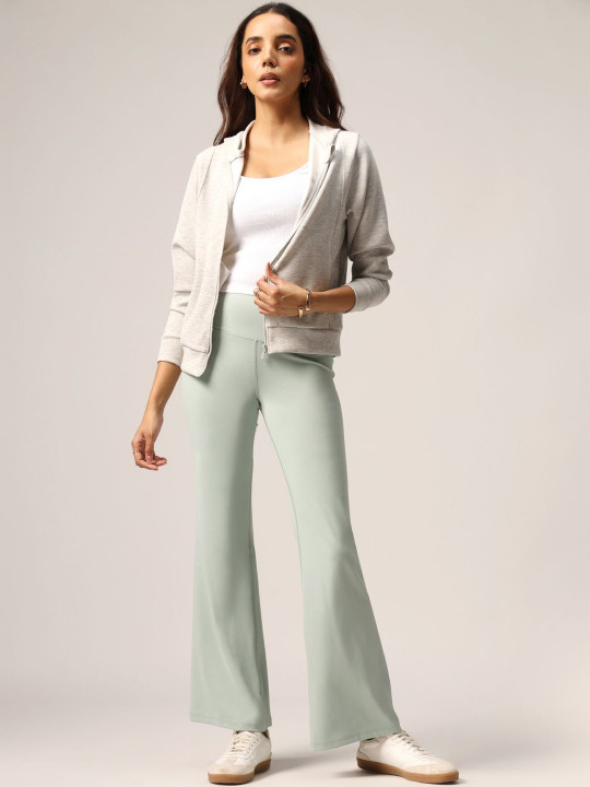 Blissclub Women Relaxed High-Rise Zip Trousers