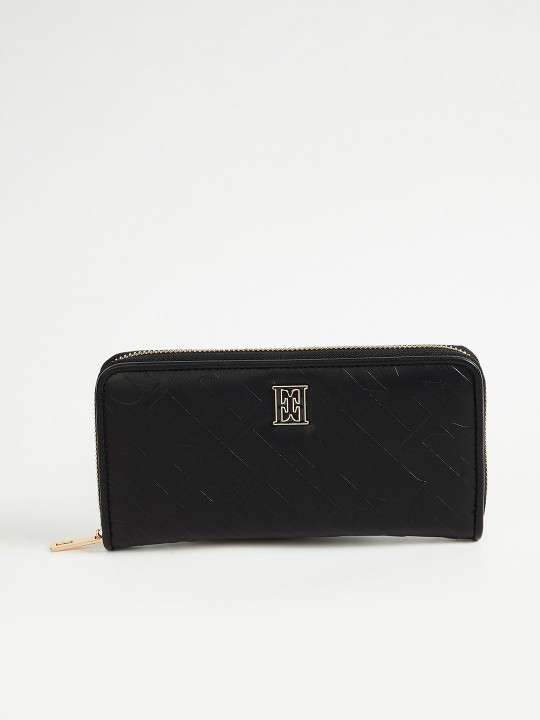 ELLE Women Textured Zip Detail Zip Around Wallet