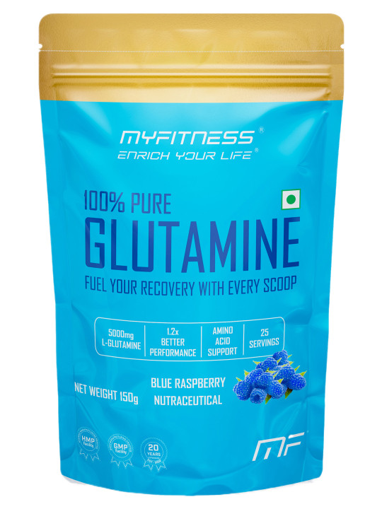 Myfitness 100% Pure Glutamine Powder Blue Raspberry 150g - 25 Servings