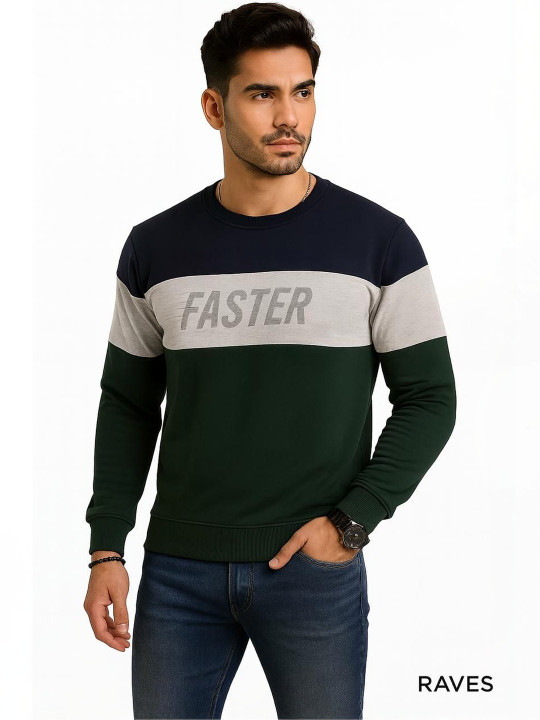 Raves Men Colourblocked Sweatshirt