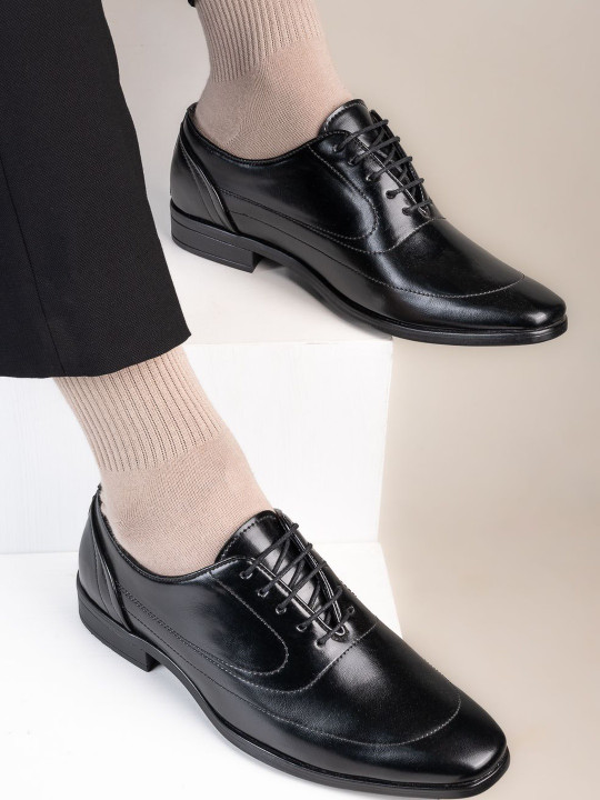 INVICTUS Men Round Toe Lace-Ups Derbys Formal Shoes