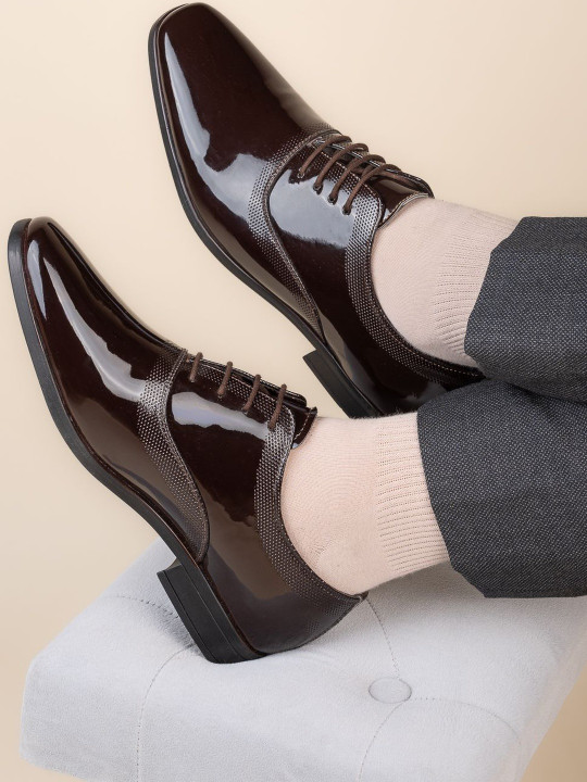 INVICTUS Men Round Toe Lace-Ups Derbys Formal Shoes