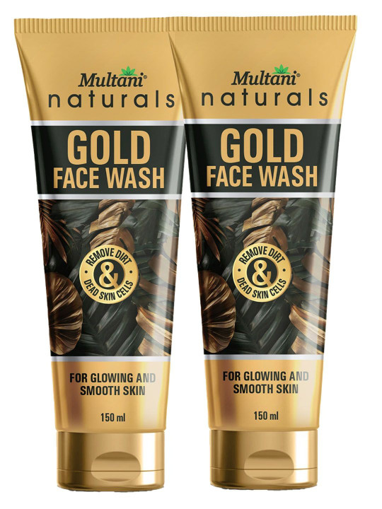 Multani Naturals Set Of 2 Gold Face Wash With Aloe Vera - 150 ml Each