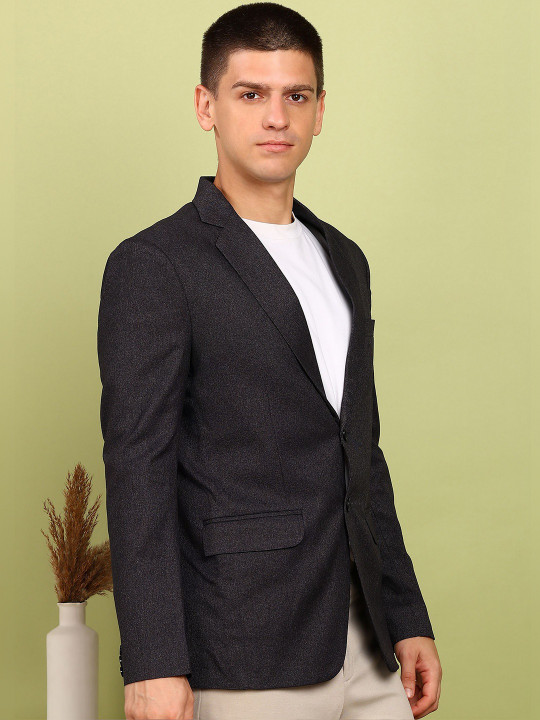 INVICTUS Notched Lapel Single-Breasted Slim Fit Formal Blazers