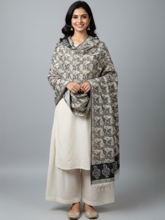 PYRO SPIRIT Women Floral Printed Acrylic Shawl
