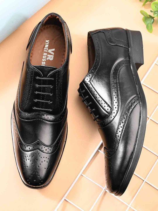 Vinci Russo Men Textured Formal Oxfords Shoes