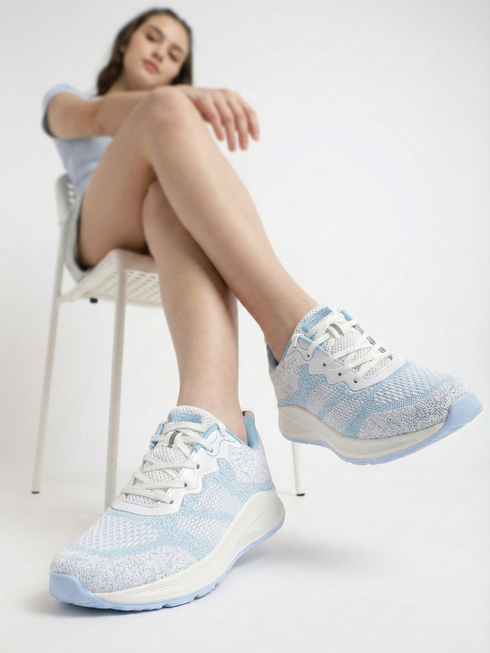 glitchez Women Woven Design Lace-Ups Sneakers