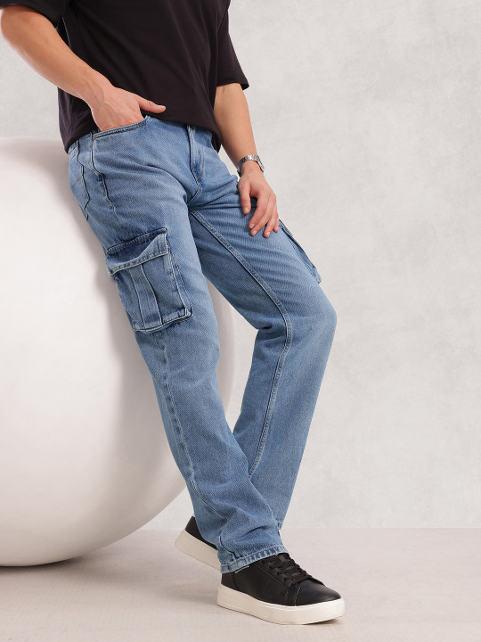 Nautica Men Relaxed Fit Mid-Rise Light Fade Jeans