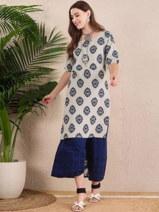 arangya Women Pack Of 2 Ethnic Motifs Printed Indie Prints Crepe Kurta