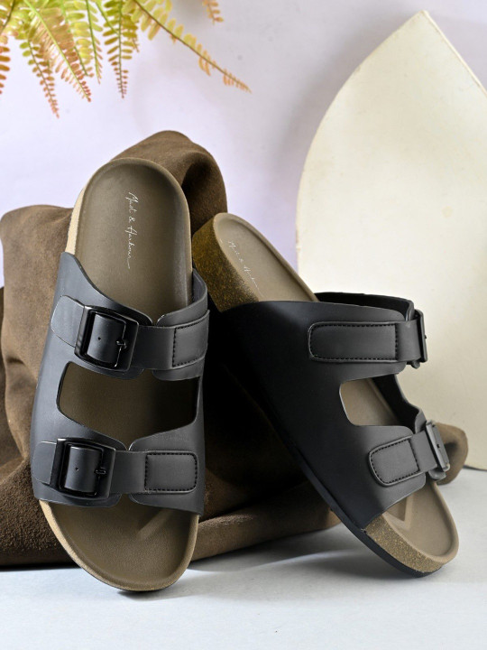 Mast & Harbour Men Leather Comfort Sandals