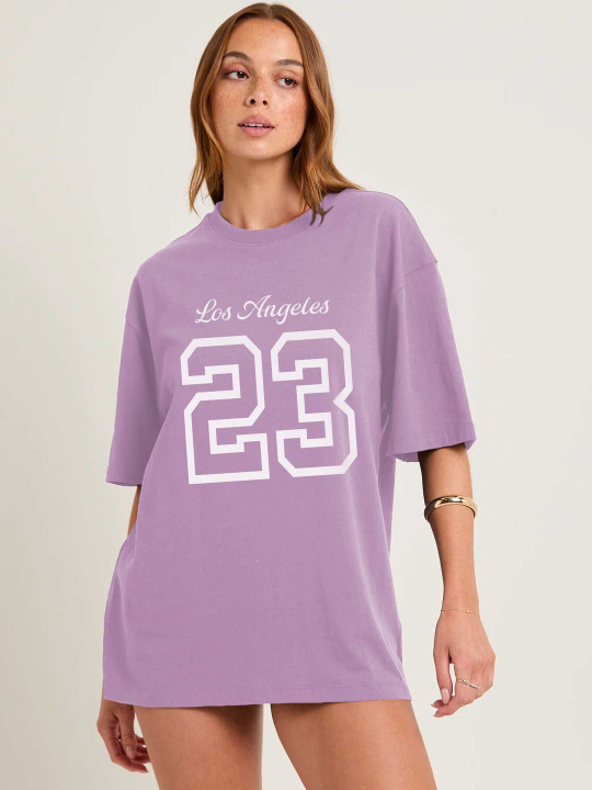 PRONK Women Printed Drop-Shoulder Sleeves T-shirt