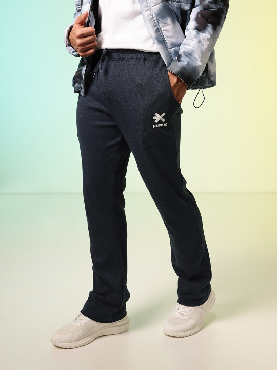 HRX by Hrithik Roshan HRX By Hrithik Roshan Men Relaxed Fit Brand Logo Printed Lifestyle Track Pants