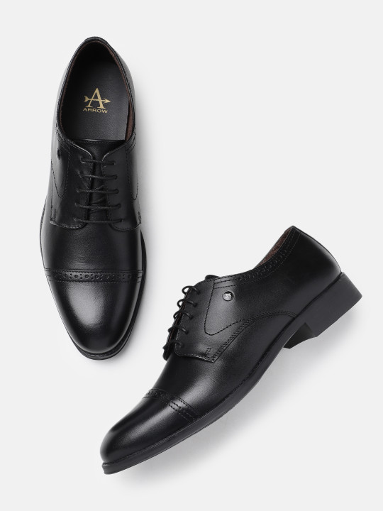 Arrow Men Textured Formal Leather Derbys