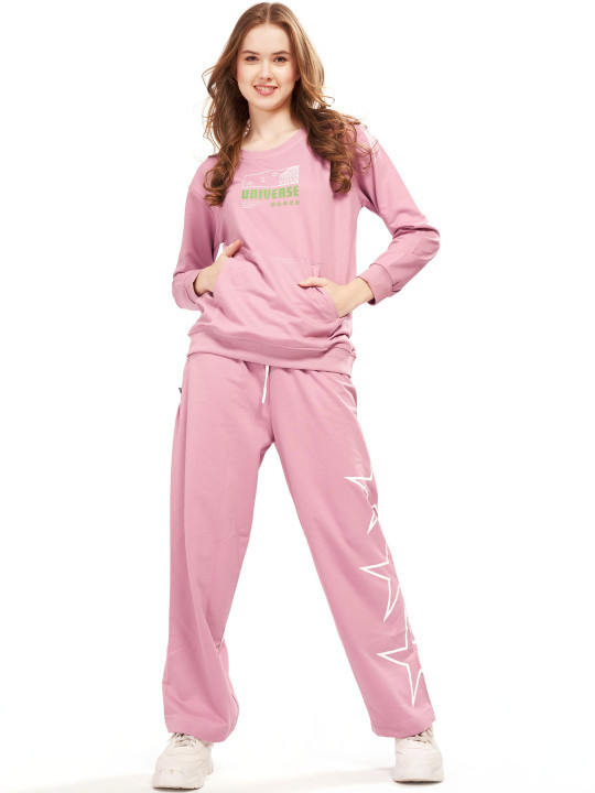 WEET Printed Cotton Sweatshirt With Trouser Co-Ords
