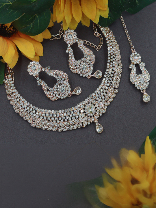 JSStyle Stone Studded Jewellery Set