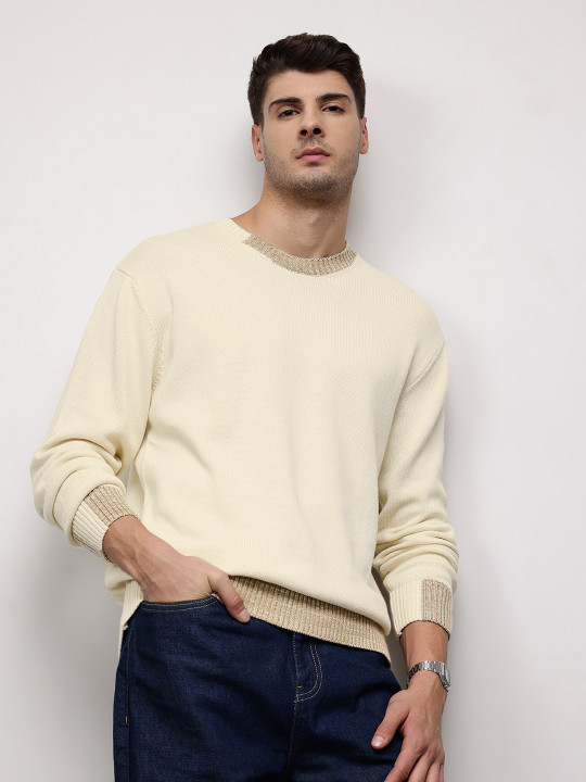 ether Round Neck Comfort Fit Pure Cotton Pullover