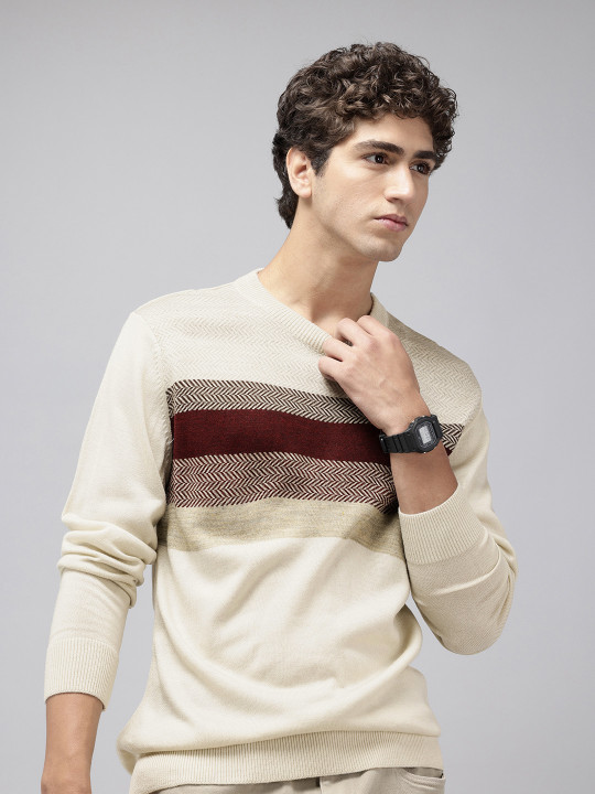 ColorPlus Striped Knitted Pullover
