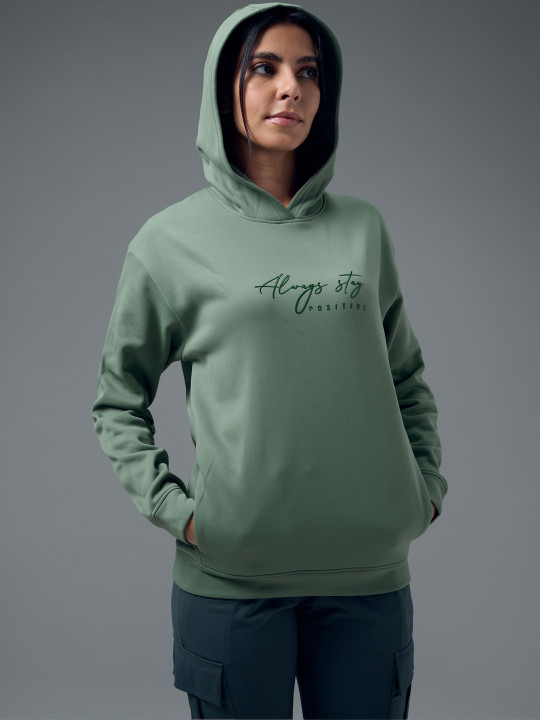 Technosport Women Printed Hooded Sweatshirt