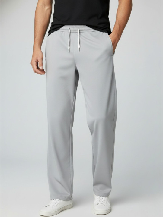 INDICLUB Men Mid-Rise Loose-Fit Track Pants