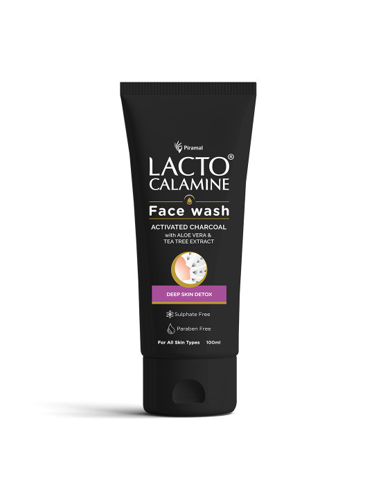 Lacto Calamine Activated Charcoal Face Wash For Deep Skin Detox - 100ml