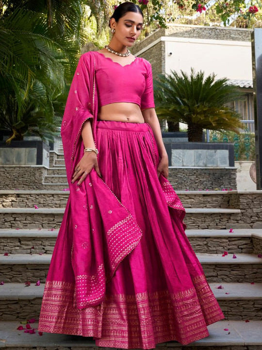 LOOKNBOOK ART Women Ready to Wear Lehenga & Blouse With Dupatta