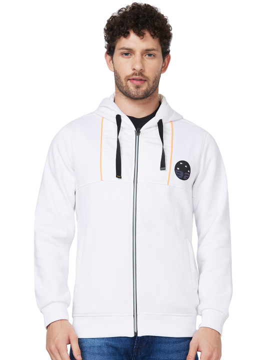 SPYKAR Hooded Front-Open Sweatshirt