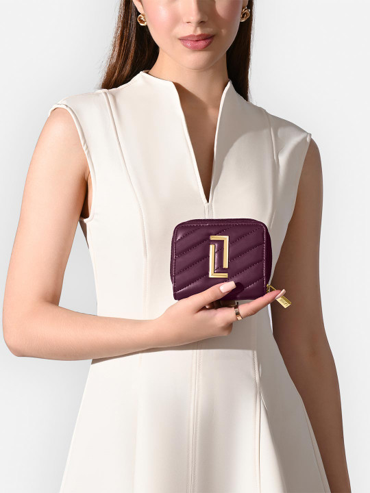 LAVIE LUXE Lavie Luxe Women's Diagonal Flap Zip Small Wallet