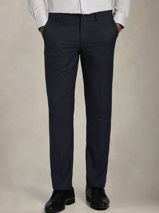 Louis Philippe Men Mid-Rise Slim Fit Formal Trousers
