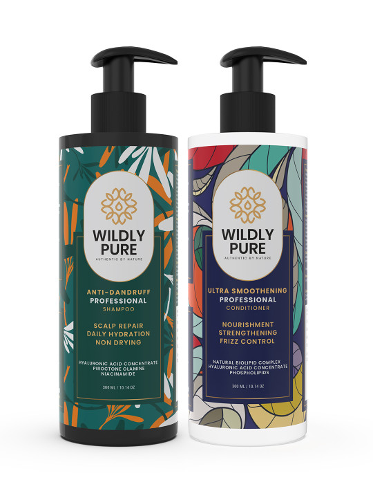 Wildly Pure Set of 2 Anti Dandruff Shampoo & Conditioner 300ml each