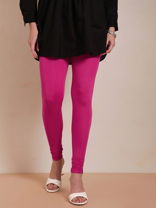 TWIN BIRDS Women Mid-Rise Churidar-Length Leggings