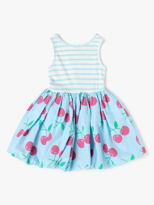 GAP Girls Conversational Print Cotton Round Neck Bubble Dress