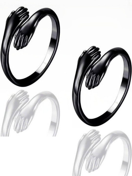 Teeragaj Set of 3 Hug Adjustable Finger Rings