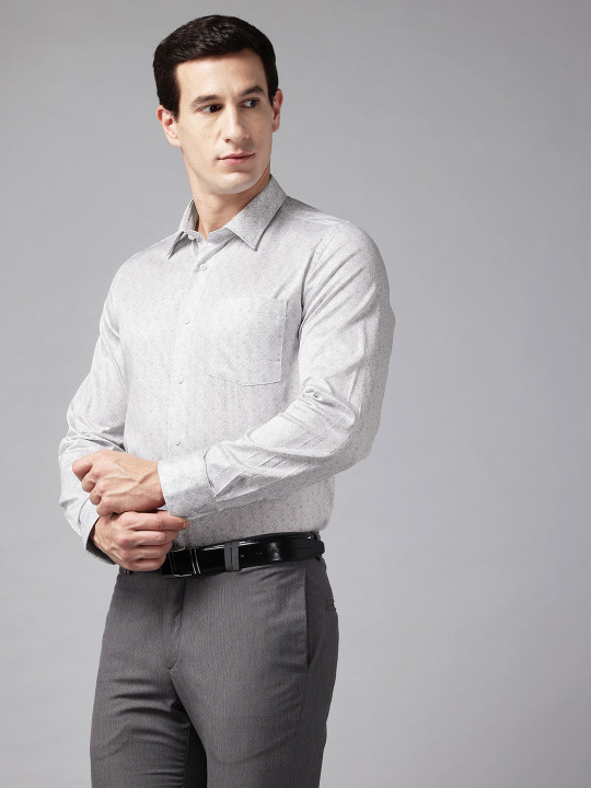 Blackberrys Geometric Print Slim Fit Formal Shirt
