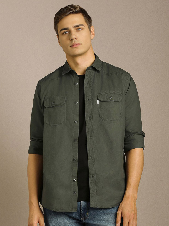 Louis Philippe Jeans Men Slim Fit Casual Shirt