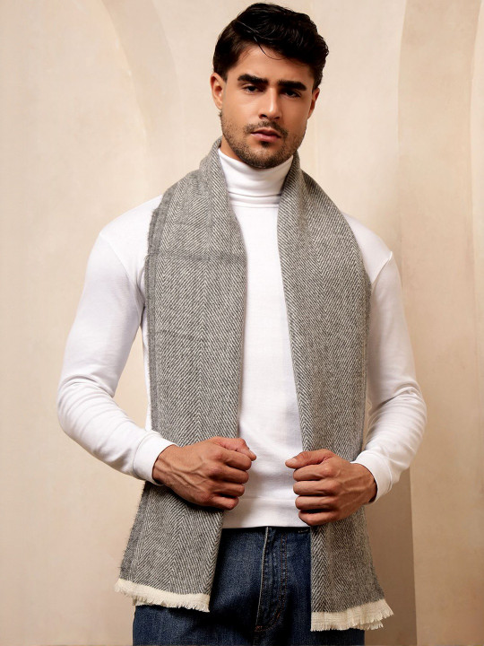HANDICRAFT PALACE Men Patterned Reversible Muffler