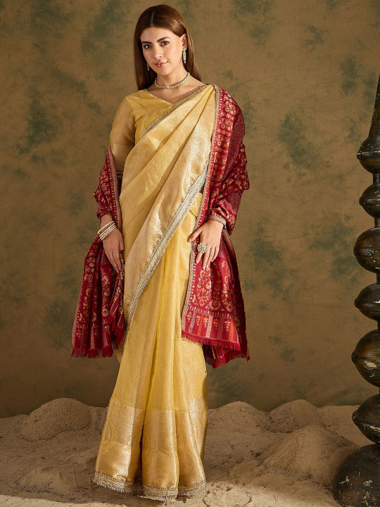 SAHASIKA Women Woven Design Pashmina Stole