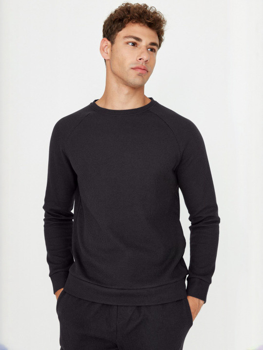 Trendyol Men Solid T-shirt and Pyjamas Night suit