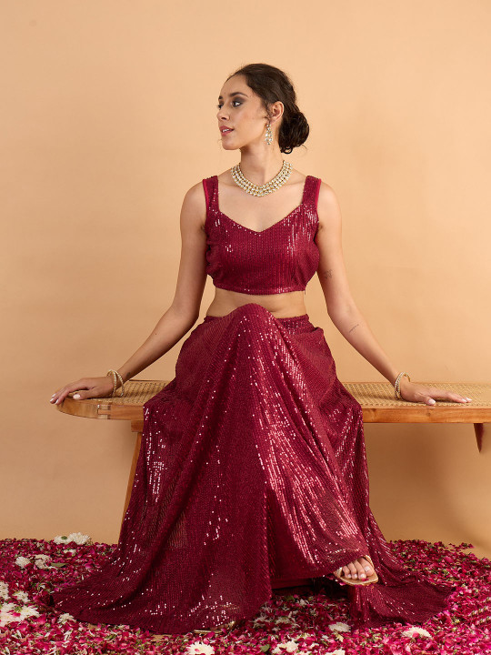 Shae by SASSAFRAS Embellished Sequinned Ready To Wear Lehenga & Choli
