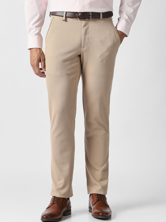 Van Heusen Men Mid-Rise Slim Fit Formal Trousers