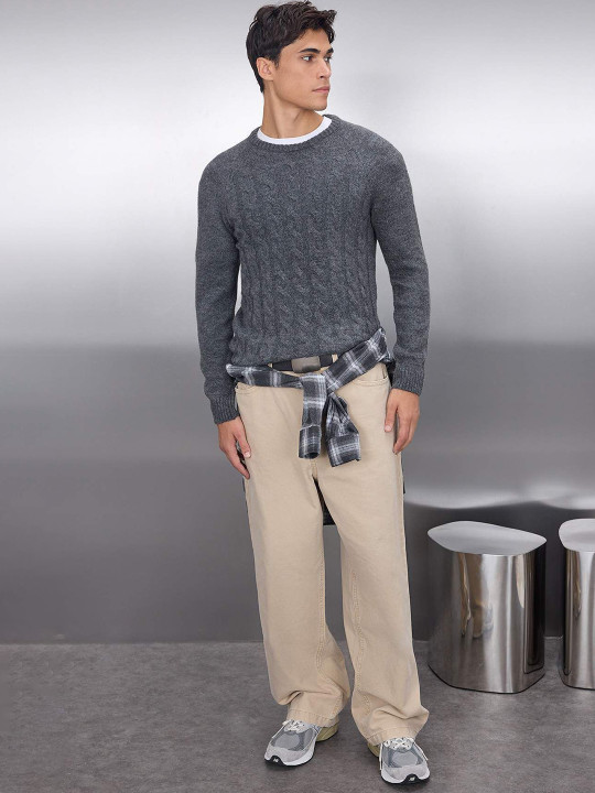 Trendyol Men Cable Knit Pullover