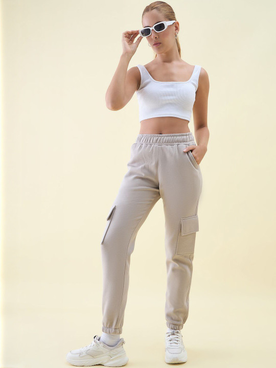 98 Degree North Women Pure Cotton Regular Fit Joggers